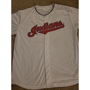 Match Up Cleveland Indians #32 Franmil Reyes Baseball Jersey White Adult Sz XL